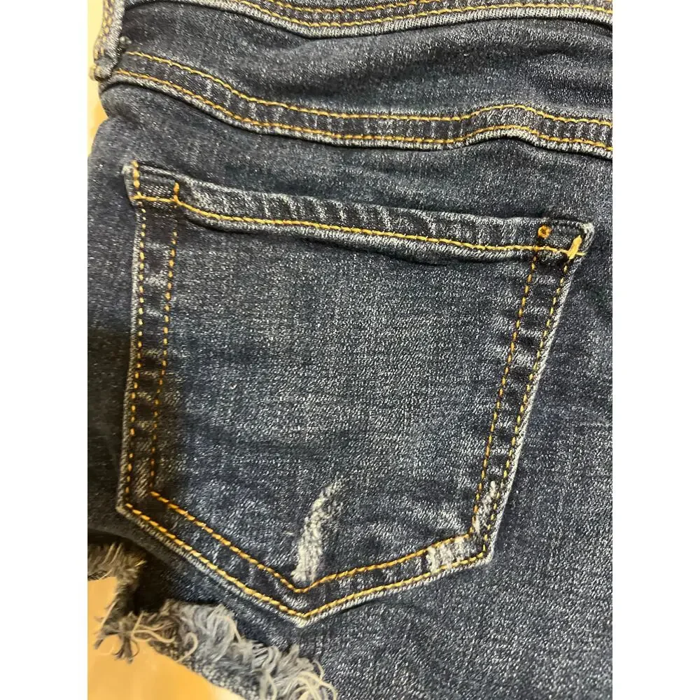 Hollister Low Rise Denim Shorts Size 0 Distressed Cut Off 2” Inseam - Picture 5 of 8